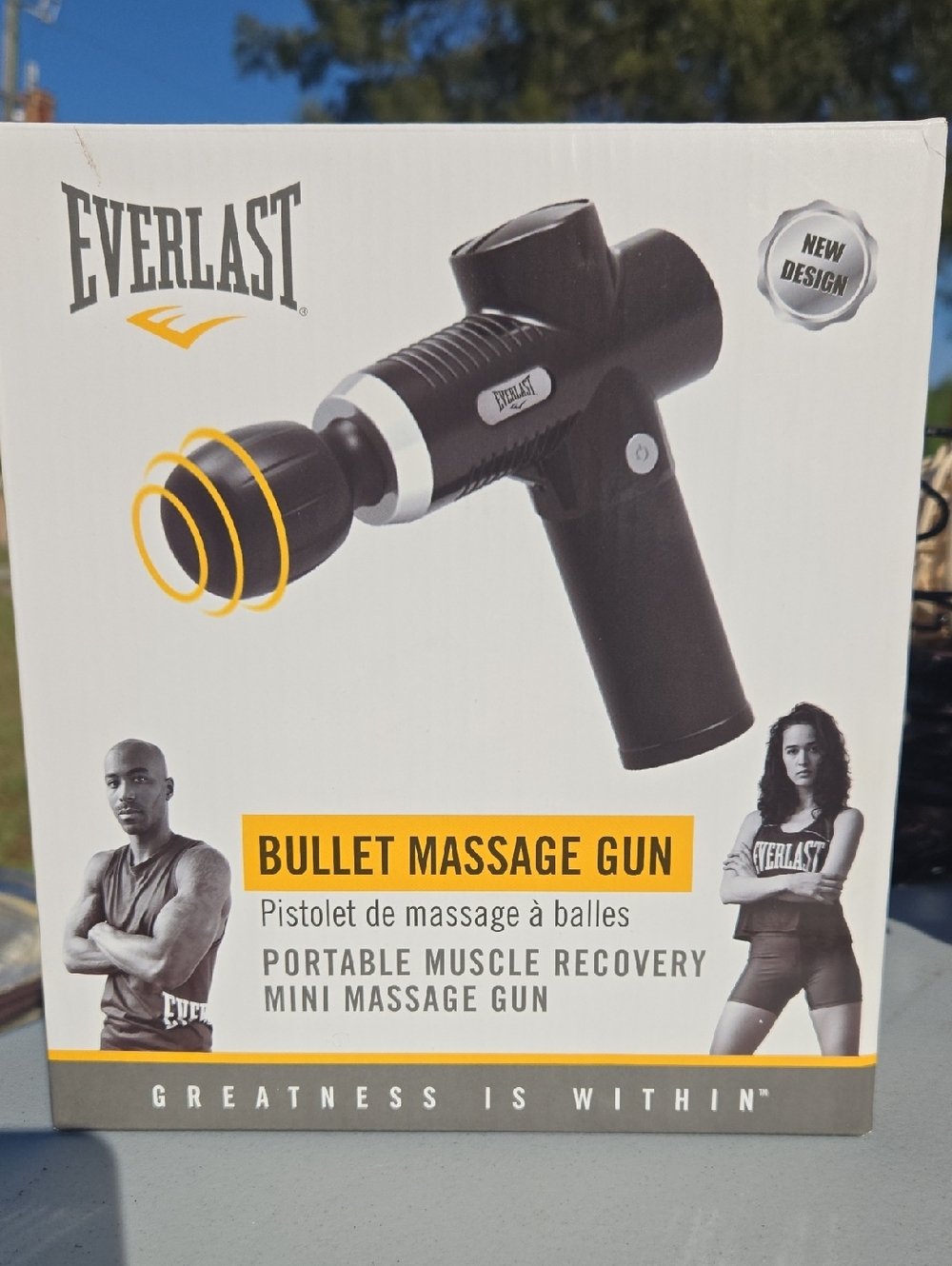 Everlast Black and White Bullet Massage Gun